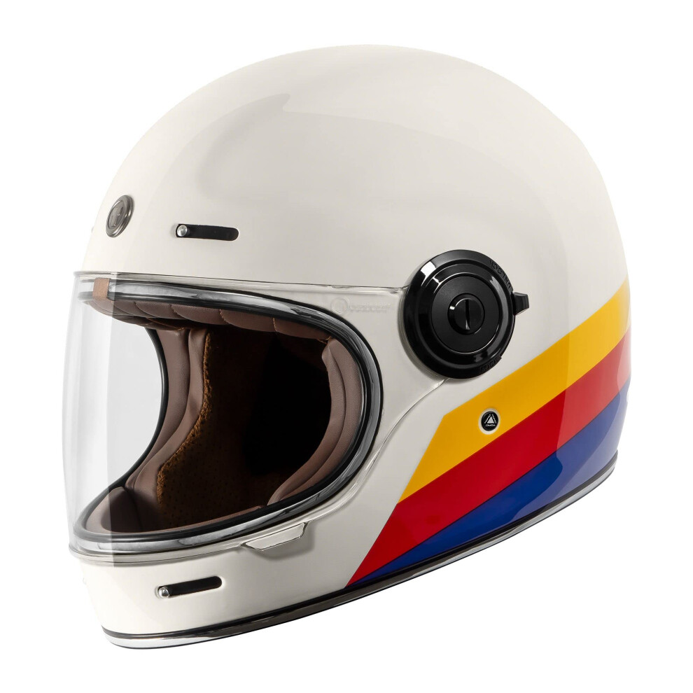 TORC T1 UnisexAdult Retro Full face Motorcycle Helmets Pearl White Full Tree Medium-image-OPC-PJYBHXJ-NEW