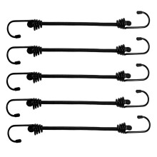 27palcov bungee nury Heavy Duty Outdoor od Garloy Black Bungee nury na obou koncch s hcky Odoln gumov utahovac psky ideln pro plachty, sta