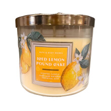Bath & Body Works Vela Aromática de Tres Mechas Pastel de Limón Helado - Nueva Fragancia 2023