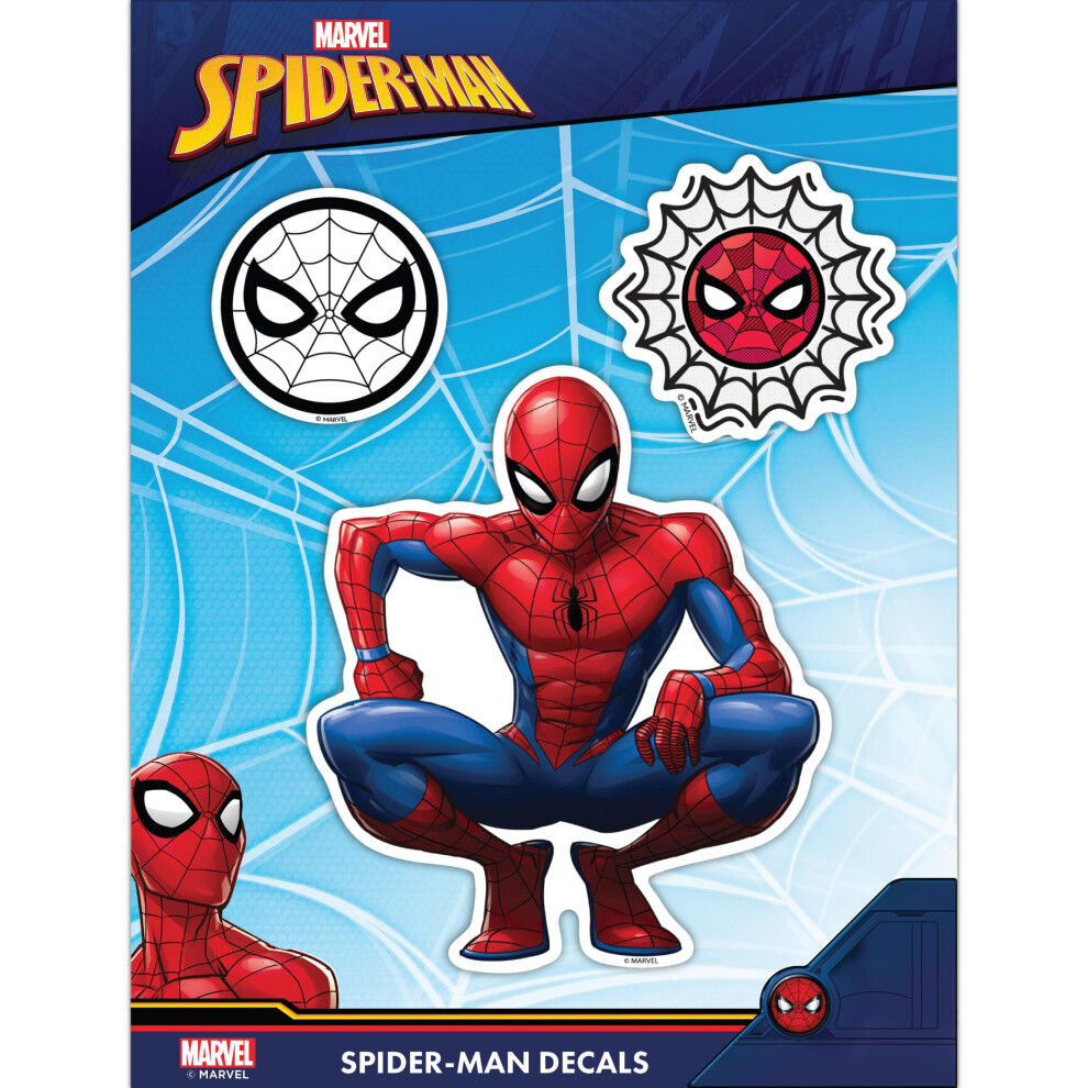 Marvel Spiderman Decals Set Of 3 Vinyl Stickers For Water Bottle Bike Helmet Laptop Skateboard Car Marvel Stickers For Kids And Adults 818200016864