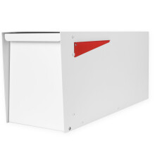 Ilyapa Cassetta postale moderna per montaggio postale Bianca con porta bianca Cassetta delle lettere impermeabile in acciaio verniciato a polvere