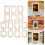 40 Pcs Wooden Photo Frame Accessories Handmade 6