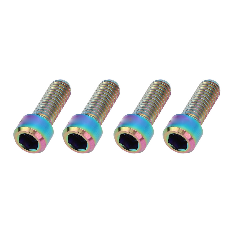 4 Pcs Ti Alloy M6x16mm Bike Disk Brake Caliper Screw Â Colorful Lightweight 4611346580024