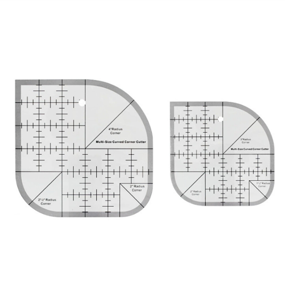 Merkkitön Curved Corner Cutter Ruler Diy Crafts Patchworks Sewing Ruler Black