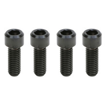 4 Pcs Ti Alloy M6x16mm Bike Brake Caliper Screws Black Lightweight