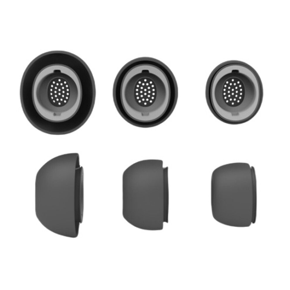 Comfortable Listening Experience 3Pair Silicone Eartips- Black 7732000003875