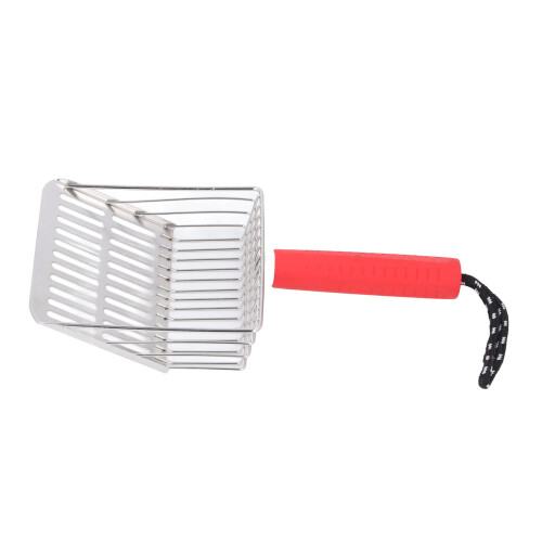 Red Cat Litter Scoop - Removable Handle, 304 SS