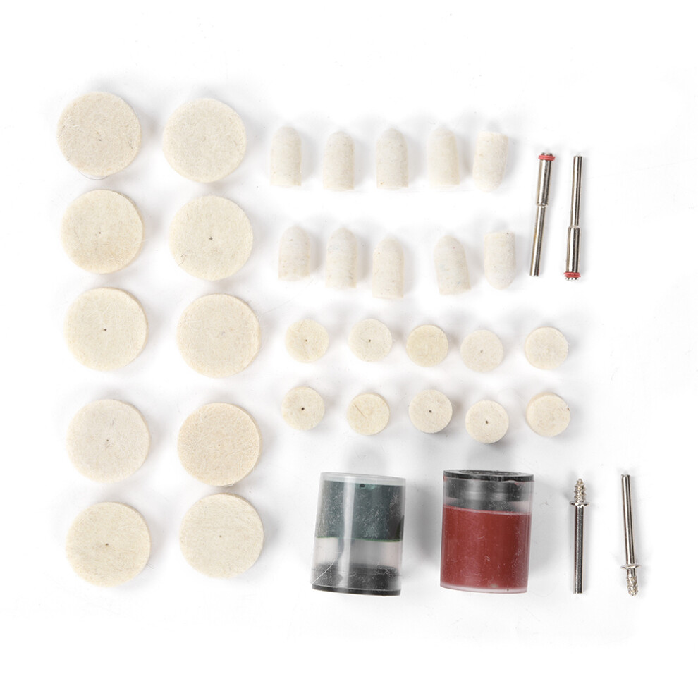 36PCS Wool Felt Grinding Buffing Wheels Pads Kit