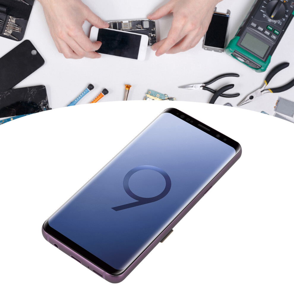 5.8" Amoled Screen Replacement For Galaxy S9 Sm-G965u Purple 8241346580975