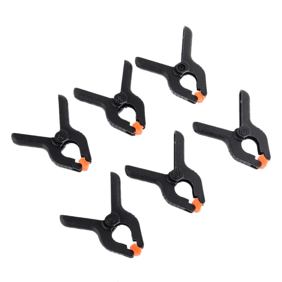 2 Inch Spring Clamp Set Of 6 Nylon Clamps For Woodworking, Photo Studio, Background Support, Heavy Duty Grip 9016109656148