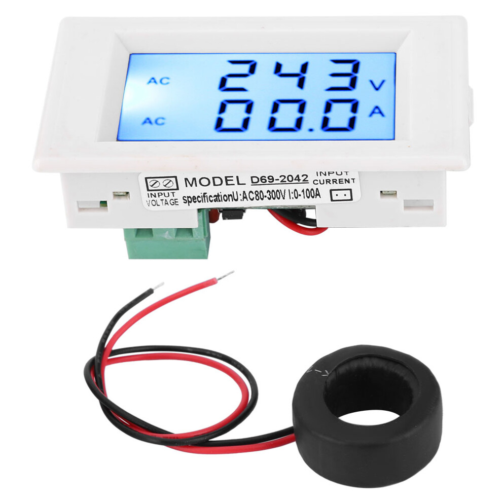 D69-2042 Dual Display Voltmeter Ammeter AC80-300V-image-OPC-PKBWW2M-NEW
