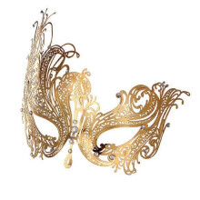 Ladies Masquerade Mask Metal Mask Shiny Rhinestone Venetian Party Party Ball Mask Bar Clothing Accessories