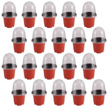 20Pcs Plastic Plant Nursery Pots Seed Starting Pots Container for Succulents Cutting Vegetable Transplanting Transport Trays