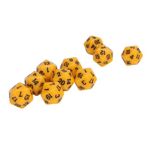 10PCS Polyhedral Dice Set Plastic Lightweight 20 2