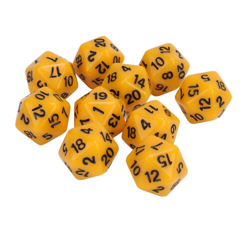 10PCS Polyhedral Dice Set Plastic Lightweight 20