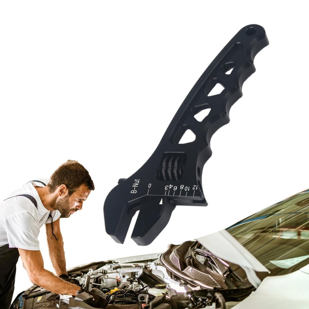 Garden Hose Wrench 3An-12An Adjustable Lightweight Oil Hose Spanner For Automotive And Car Accessories Black 9084446748482