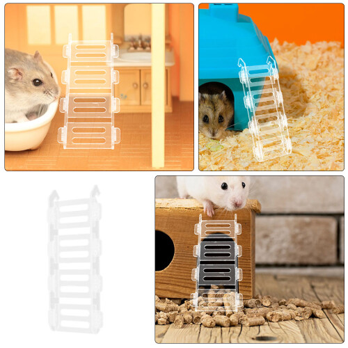 Fun Small Pet Ladder Part Acrylic Transparent 1pcs 2