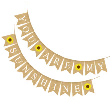 Birthday Party Set Birthday Hanging Banner Khaki 1 Set