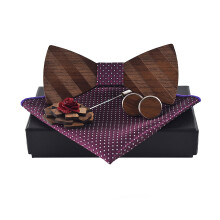 1 Set Bow Tie Kerchief Cuff-Link Corsage Male Accessories