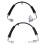 TRQ Front Brake Hose Set Compatible with 2008-2010 Jeep Wrangler 1