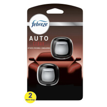 Febreze AUTO Odswiezacz powietrza Zacisk wentylacyjny Ember 07 oz. Zaciski do nawiewu samochodowego, 2 szt. (CEDAR)