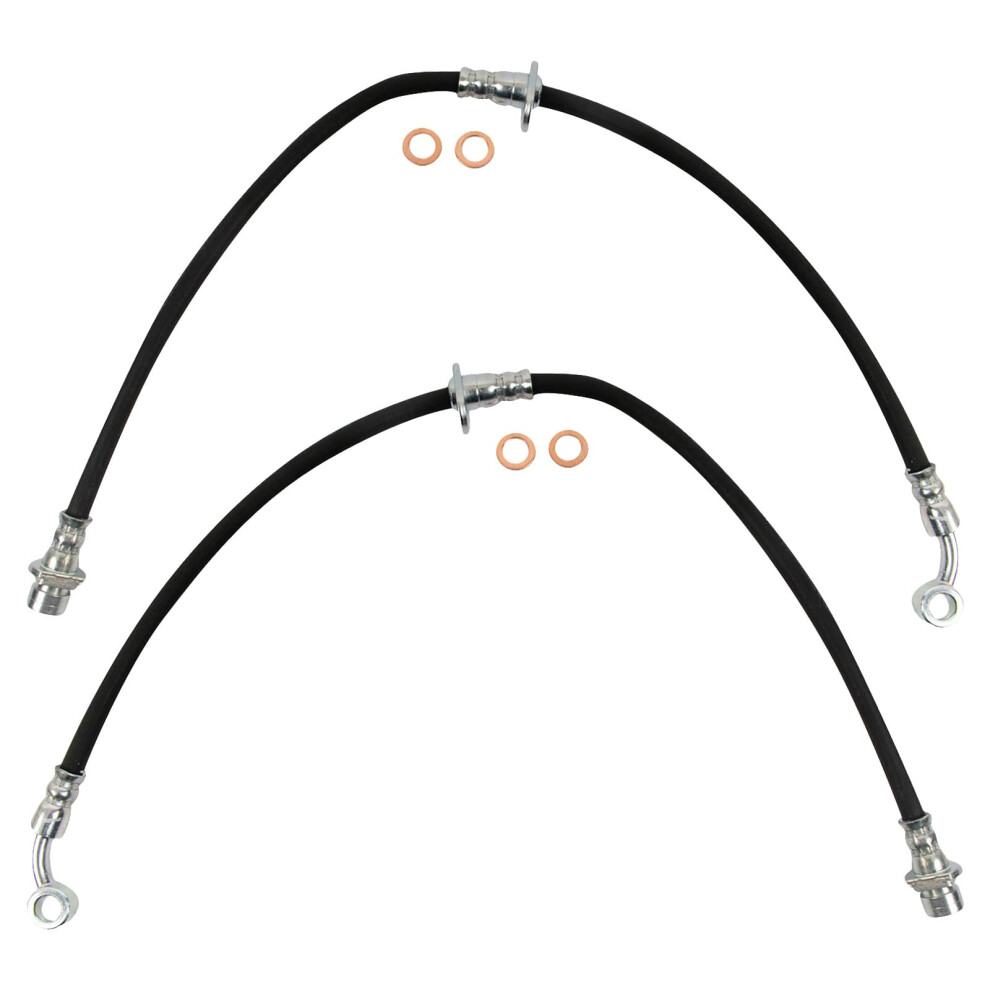 Trq Front Brake Hose Set Compatible With 20012005 Honda Civic 195591637817