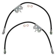 TRQ voorremslangset compatibel met 1996-1999 Chevrolet K1500 Suburban 1996-2000 K2500 K2500 Suburban K3500 Tahoe GMC