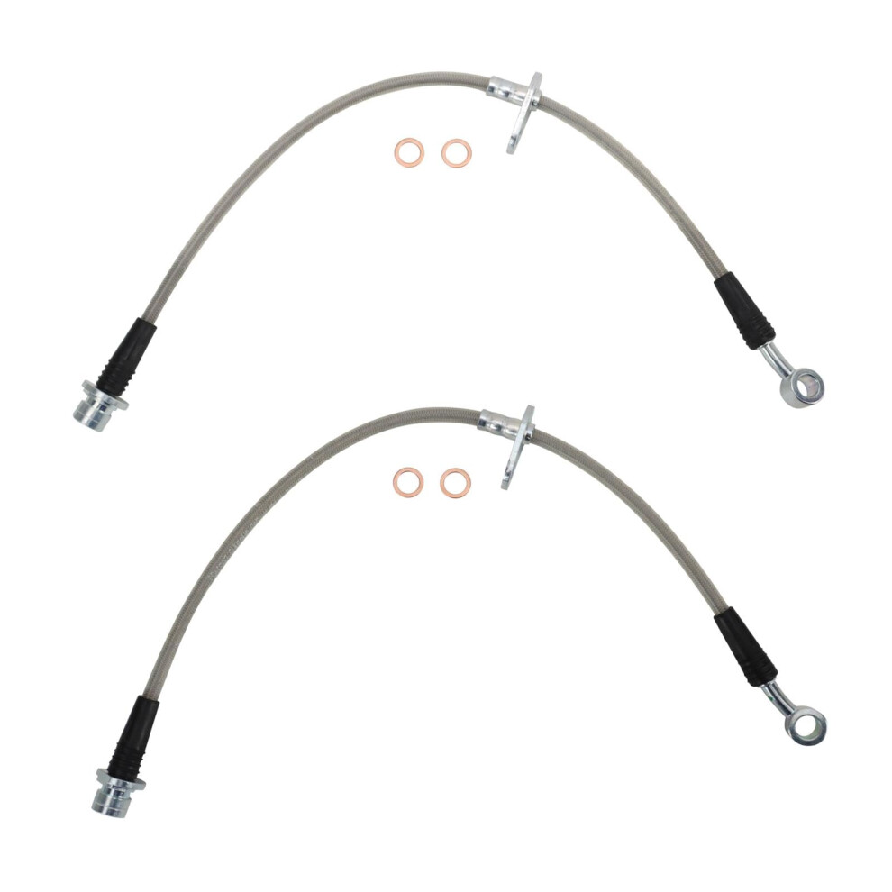 Trq Front Performance Brake Hose Set Compatible With 20042008 Acura Tl Tsx 20032007 Honda Accord 195591633215
