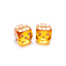 Bescon Dice Professional Small Precision Terning 12,7 mm (1/2 tomme) med tilfldigt serienummer Mini Precision Cut Terninger 12,7 mm Gem Orange