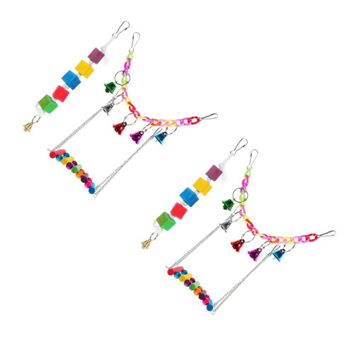 2 Sets Bird Toy Parakeets Cage Accessories Bite-Resisting Cockatiel 2