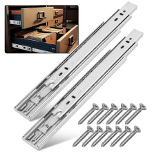 HOMANDS Guide per cassetti con Chiusura Ammortizzata da 12 Pollici, 4 Paia, 8 Pezzi, Guide per Montaggio Laterale, per impieghi gravosi, con Cusc