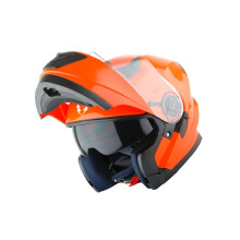 Modulrn celooblicejov helma 1Storm New Motorcycle Bike Slunecn tt s dvojitm hledm: Leskl oranov