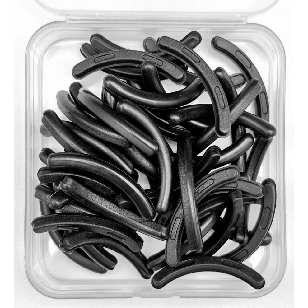 Yumflan Black Eyelash Curler Refills 80 Pcs Eyelash Curler Pads Silicone Rubber Eye Lash Curler Refills For Universal Eyelash Curlers (Black)