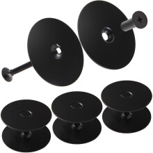 Drrhl Tckplt Fyllningsplt Deadbolt Tckplt 2-5/8"""" Diameter 1 tum och 2 tums anslutningsskruvar (3-pack/satngnickel) ((svart)