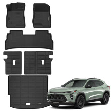 Floor Mats for 2024 2025 Chevrolet Trax Upgrade Trunk Mat with Backrest Mat All Weather Floor Liners TPE Rubber Cargo Liner Fit for 2025 Chevy Trax A