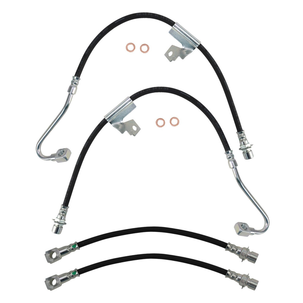 Trq Front & Rear Brake Hose Set Compatible With 20002005 Chevrolet Blazer 20002001 Gmc Jimmy 195591639460