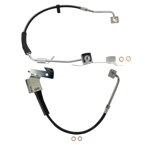 TRQ Front Brake Hose Set Compatible with 2004-2005 Dodge Ram 1500