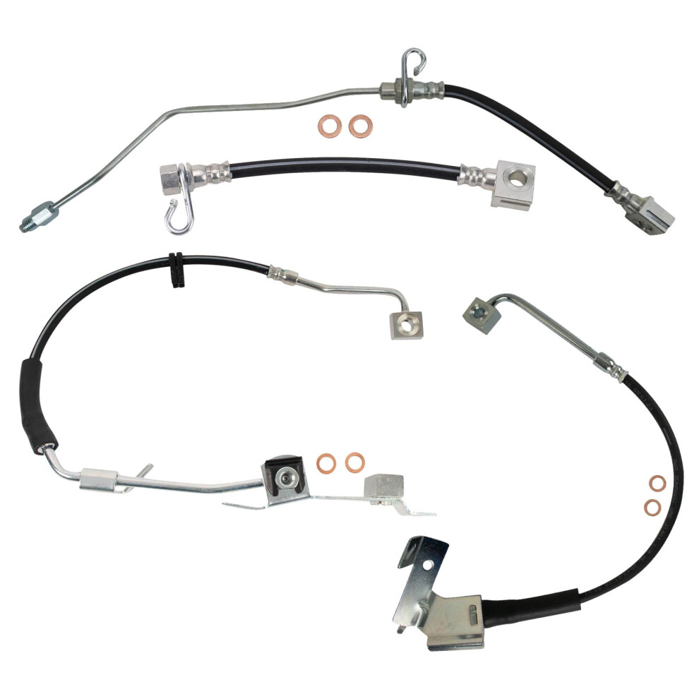 Trq Front And Rear Brake Hose Set Compatible With 20042005 Dodge Ram 1500 195591640336