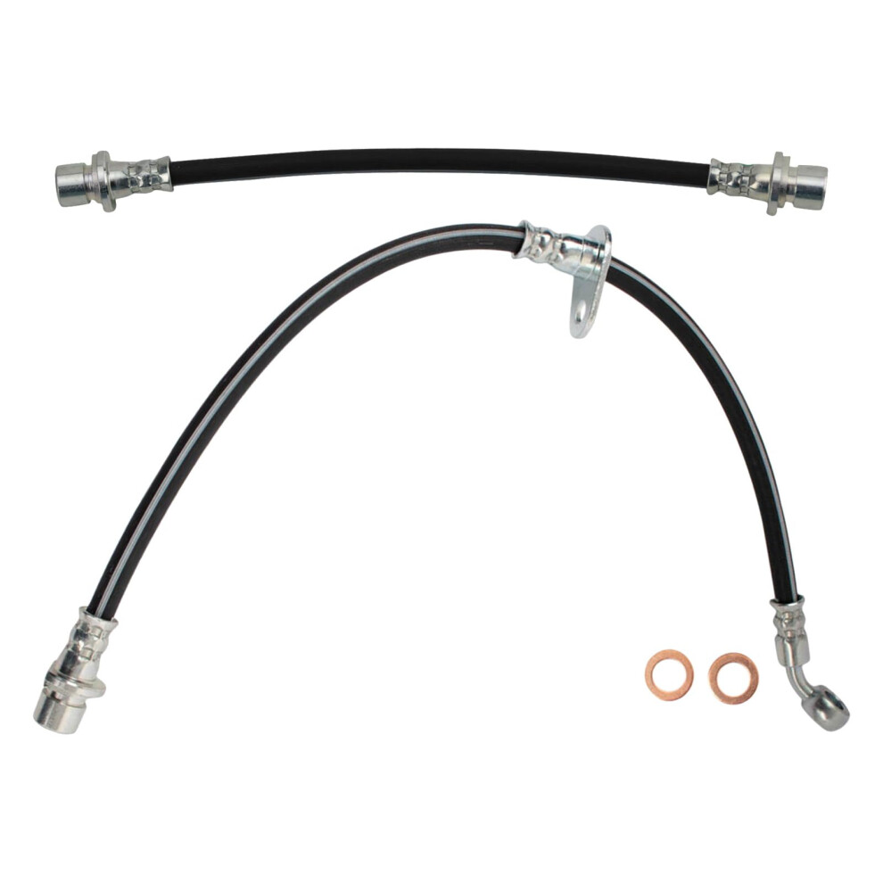 Trq Rear Brake Hose Set Compatible With 1995 Honda Civic