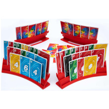 BORICO korthllare fr spelkort - 4-pack korthllare fr barn och vuxna Stapelbar frvaringsfack fr artritpatienter med resepse (rd)