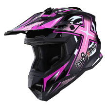1Storm Jeugd kindermotorcrosshelm BMX MX ATV crossmotorhelm tiener racestijl: HF801 Racing roze