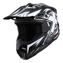 1Storm Jeugd kindercrosshelm BMX MX ATV crossmotorhelm tiener racestijl: HF801 Racing wit