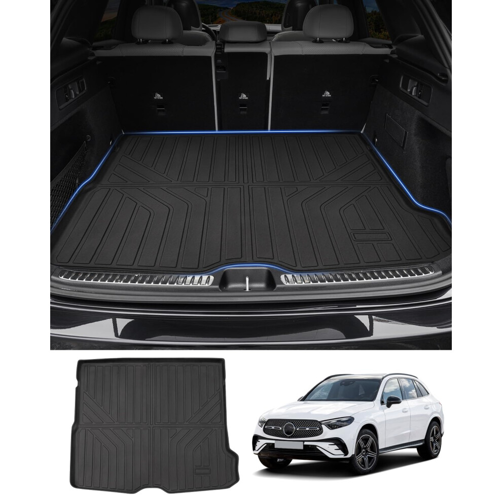Powerty Trunk Mat Compatible For Mercedesbenz Glc 2023 2024 2025 Accessories Cargo Mat All Weather Cargo Liner Rear Trunk Mat 792933265952