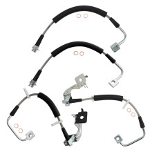 TRQ Performance-Bremsschlauch-Set vorne und hinten, kompatibel mit 20082011 Chrysler Town Country Dodge Grand Caravan 20092011 Volkswagen Routan