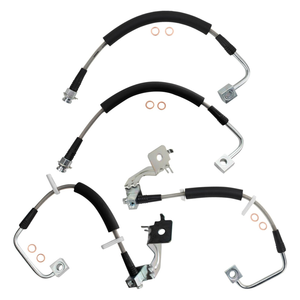 Trq Front And Rear Performance Brake Hose Set Compatible With 20082011 Chrysler Town Country Dodge Grand Caravan 20092011 Volkswagen Routan 195591640718