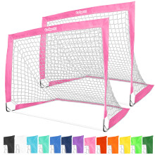 GoSports Team Tone 4 ft x 3 ft Draagbare Voetbaldoelen voor Kinderen - Set van 2
