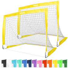 GoSports Équipe Tone But Portable 4 ft x 3 ft pour Enfants - Set de 2 Filets Pop Up - Jaune
