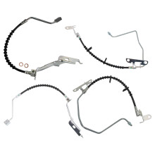 TRQ Bremsschlauch-Set vorne und hinten, kompatibel mit Chrysler Town Country 20032004, Dodge Grand Caravan 20032005