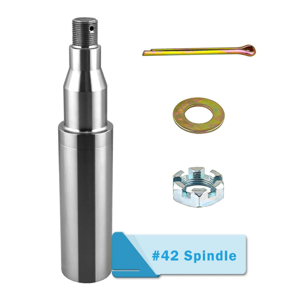 RigsNParts Trailer Spindle Round #42 EZ Lube Spindle for 5200lbs to 7000lbs Trailer Axle Spindle with Cotter Pin Spindle Nut and Spindle Washer-image-OPC-PK2YT5V-NEW