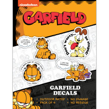 Garfield & Odie Aufkleber Set mit 4 Vinyl-Aufklebern mit Garfield-Zitaten fr Wasserflaschen, Laptops, Autos, LKWs, wasserdichte Stostangenaufkleb